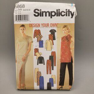Simplicity Sewing Pattern Tunic Skirt Pants Various Styles 9868 Size 6-12 UNCUT